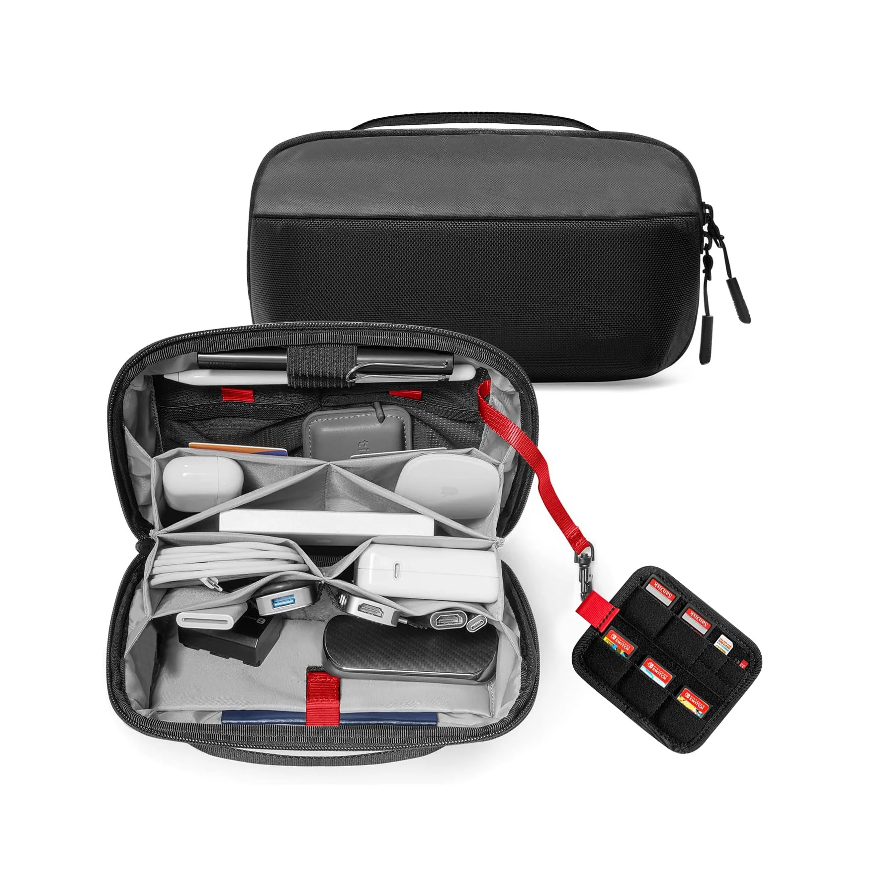 Tech Accessories Organizer Pouch - Organizer da Viaggio per Dispositivi Elettronici,
