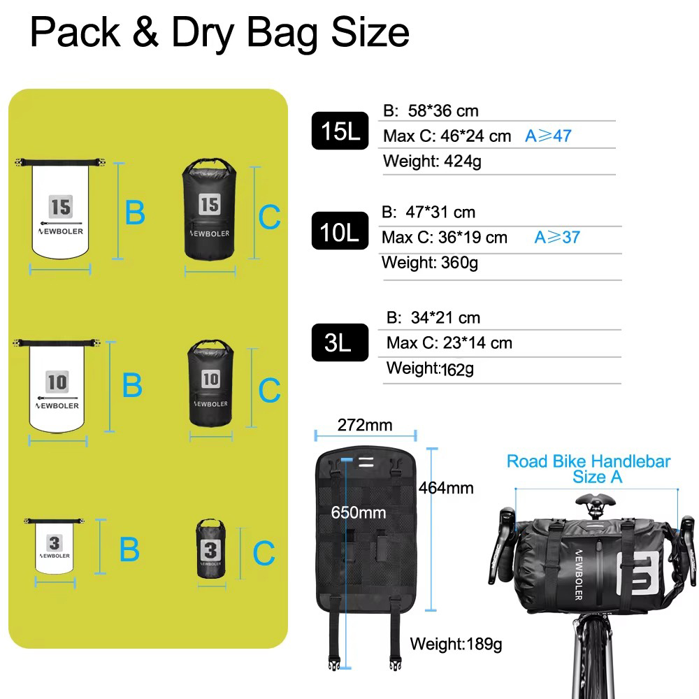 NEWBOLER Borsa da bici imperme - Tech Accessories Bag recensione e prezzo